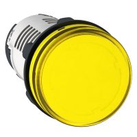 XB7EV05BP Monolithic pilot light, plastic, yellow, Ø22, integral LED, 24 V AC/DC