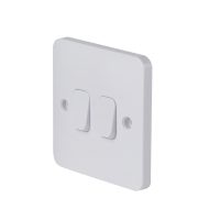 GGBL1022 Lisse - Plate switch - 2 gangs 2 way - 10AX