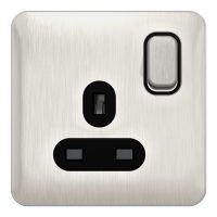 GGBL3010BSS Lisse - Switched Socket - 1 gang - 13A Stainless Steel