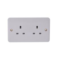 GGBL3060 Lisse - unswitched socket - 2 gangs - 13 A 230 V - white