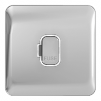 GGBL5000WPC Lisse - Unswitched FCU - 13A Polished Chrome with White Interior