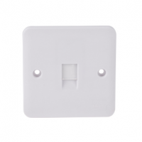 GGBL7051 Lisse - Square edge white moulded - data/telephone socket