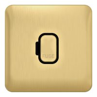 GGBL5000BSB Lisse - Unswitched FCU - 13A Satin Brass with Black Interior