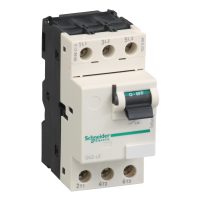 GV2LE06 Motor circuit breaker, TeSys GV2, 3P, 1.6 A, magnetic, toggle control, screw clamp terminals