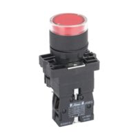 HLAY5BW34M2L Illuminated push-button, HLAY5, flush, 1 NC, red