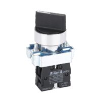 HLAY5DB53 Selector switch, HLAY5, 2NO, 3 positions +/- 45°, spring return, standard handle, black