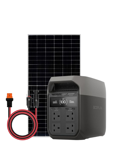 EcoFlow Delta 3 and 530W Jinko Bifacial Solar Panel Combo (With 4m XT60i Solar Cable)