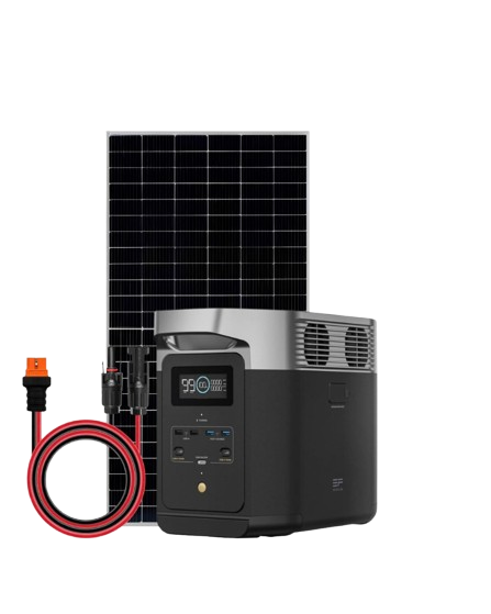 EcoFlow Delta 2 and 530W Jinko Bifacial Solar Panel Combo (With 4m XT60i Solar Cable)