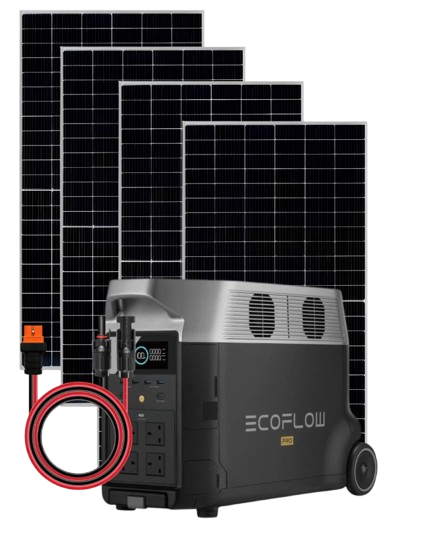 EcoFlow Delta Pro and 530W Jinko Bifacial Solar Panel Combo (With 4m XT60i Solar Cable)