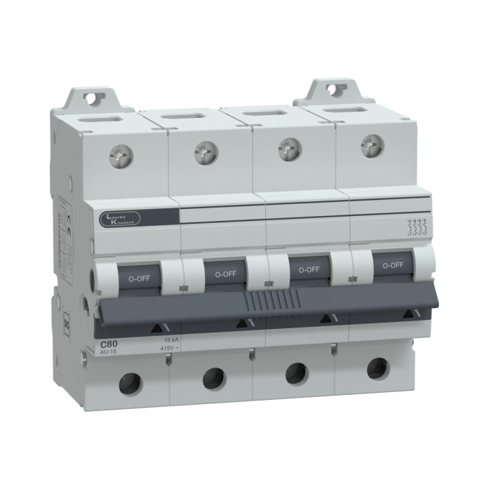 MCB, 4 Pole, C Curve, 15kA, 80A, 415V