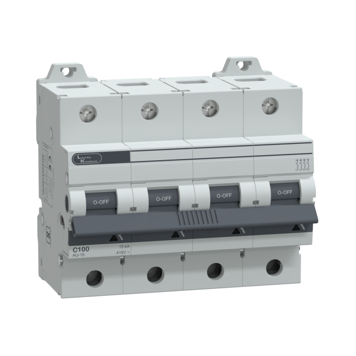 MCB, 4 Pole, C Curve, 15kA, 100A, 415V