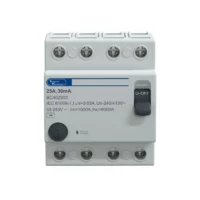 Lauritz Knudsen Tripper, RCCB, 25A | 4 Pole | 30mA | Finger proof IP20 terminals | 415V AC | ISI Certified