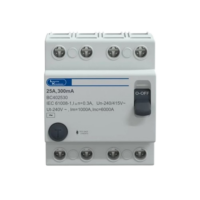 Lauritz Knudsen Tripper, RCCB, 25A | 4 Pole | 300mA | Finger proof IP20 terminals | 415V AC | ISI Certified